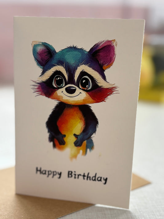 Greeting Card Raccoon
